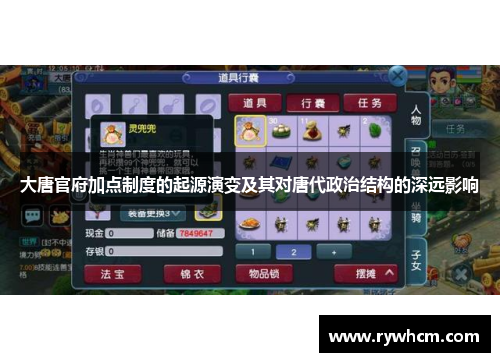大唐官府加点制度的起源演变及其对唐代政治结构的深远影响